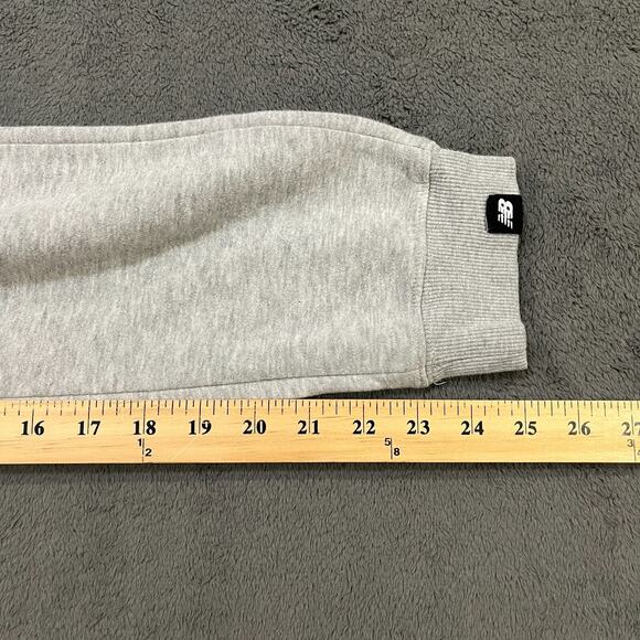 New Balance Drawstring Gray Cotton Track Jogger Sweatpants Kid's Size M (10/12) - Picture 6 of 7
